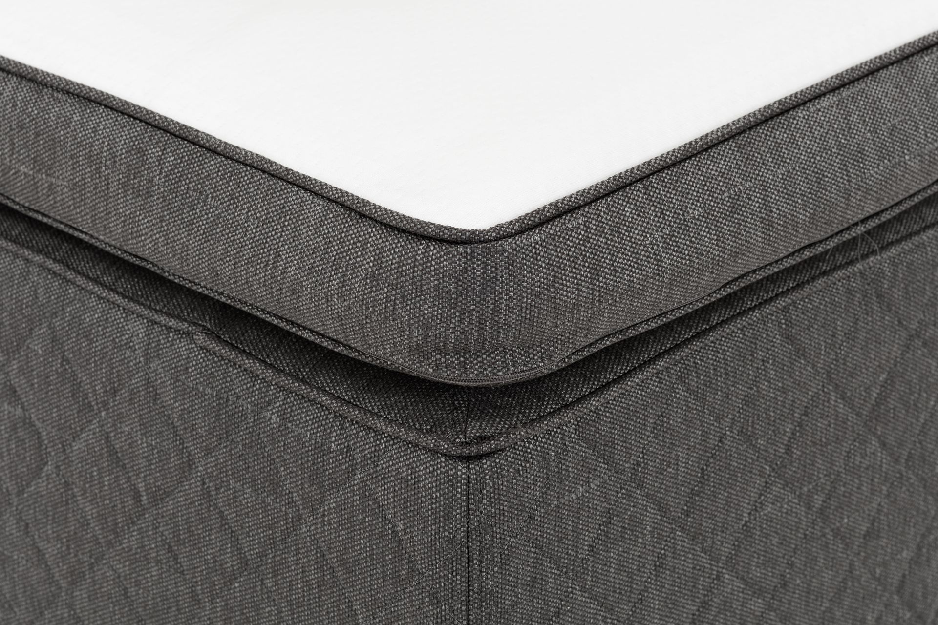 Sundborn Boksseng 90x200 Middelfast Latex - Grå - Møbler - Senge - Boxmadras & boxseng