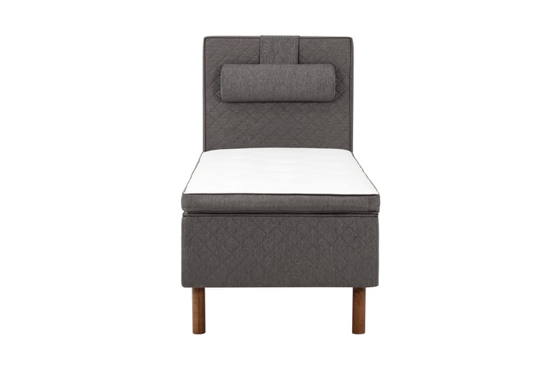 Sundborn Boksseng 90x200 Middelfast Latex - Grå - Møbler - Senge - Enkeltsenge