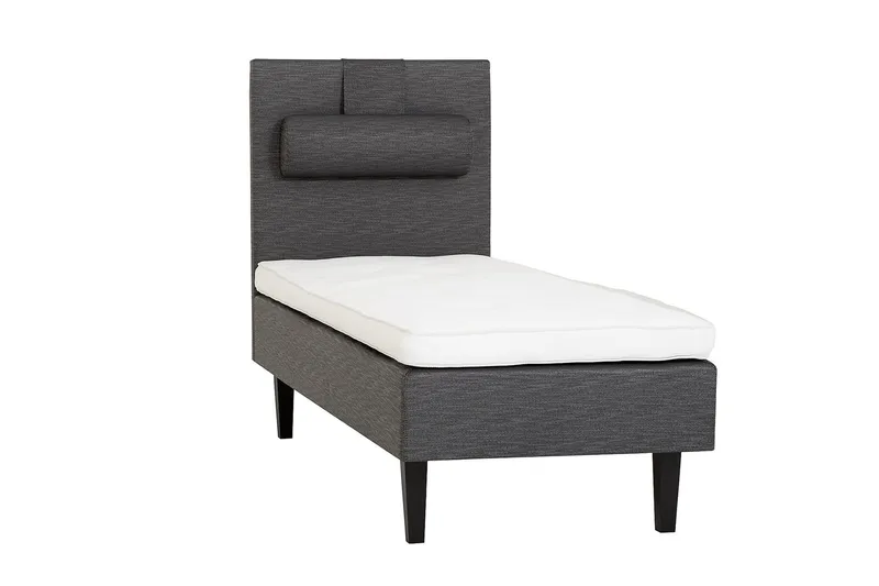 Viken Bas Rammel 80x200cm, Grå, Ben Valnød