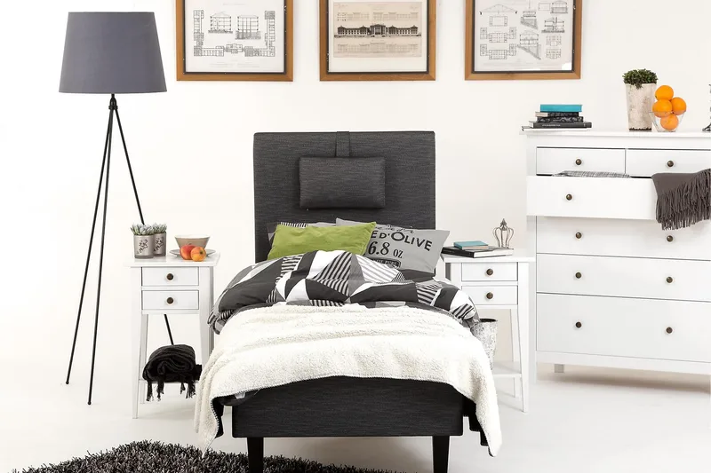 Viken Bas Rammel 80x200cm - Grå, Konade Ekben - Møbler - Senge - Enkeltsenge