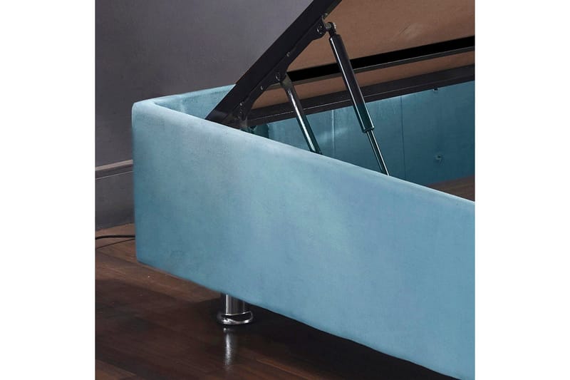 Enkeltsengestel Hyggelig Enkel Lyseblå - 100 x 200 cm - Møbler - Senge - Sengeramme & sengestel