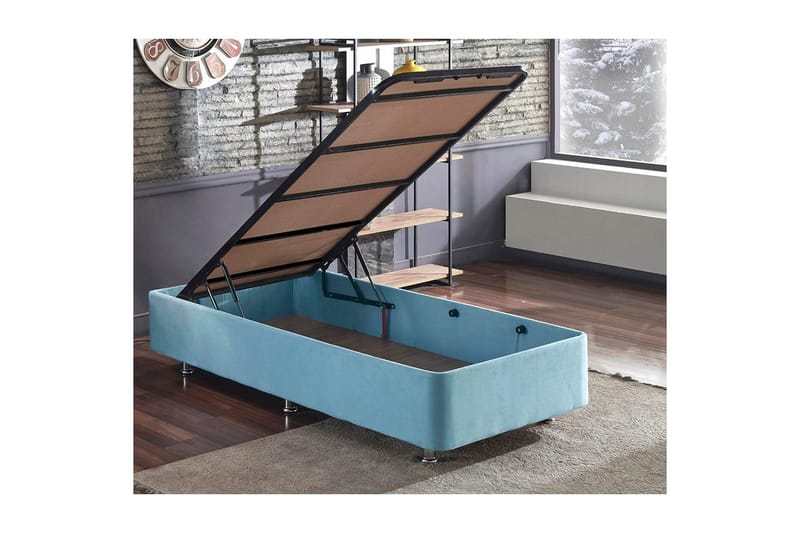 Enkeltsengestel Hyggelig Enkel Lyseblå - 120 x 200 cm - Møbler - Senge - Sengeramme & sengestel