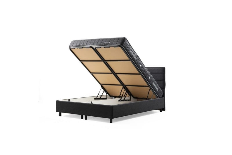 Enkeltsengestel og hovedgærde Sonyi Antracit - 120 x 110 x 200 cm - Møbler - Senge - Komplet sengepakke