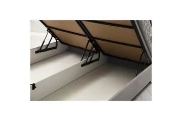 Enkeltsengestel og hovedgærde Sudalmuni Lysegrå - 90 x 110 x 190 cm - Møbler - Senge - Komplet sengepakke