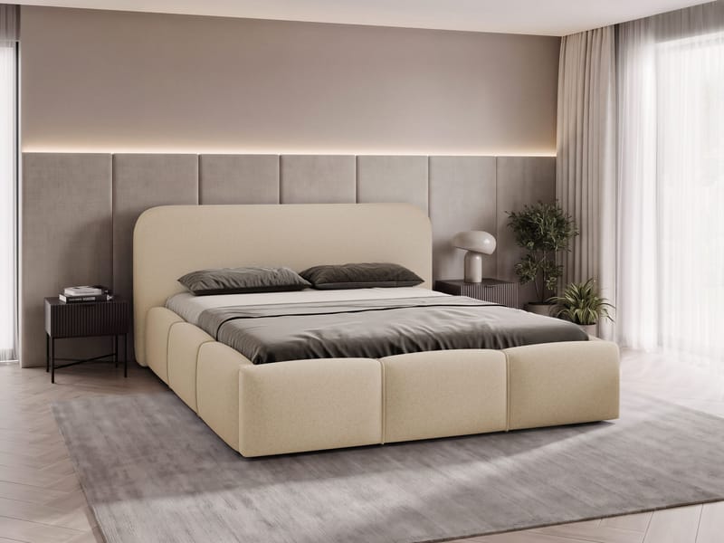 Envik sengestel 160x200 cm - beige - Møbler - Senge - Sengeramme & sengestel
