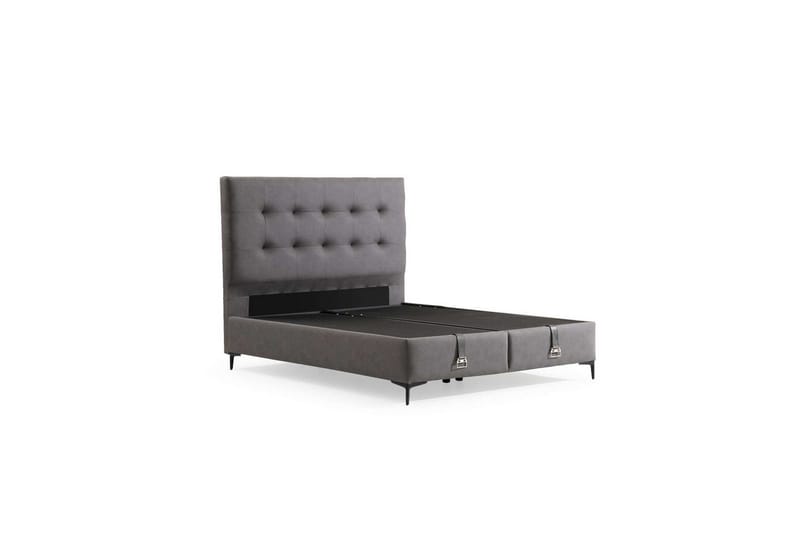 Evara Frame Seng 100x200 cm - Grå - Møbler - Senge - Boxmadras & boxseng