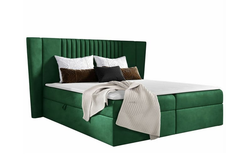 Boisdale Kontinentalseng 160x200 cm - Mørkegrøn - Møbler - Senge - Familieseng