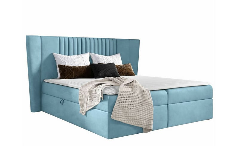 Boisdale Kontinentalseng 180x200 cm - Turkis - Møbler - Senge - Familieseng