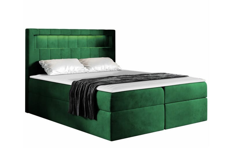 Boisdale Kontinentalseng 200x200 cm - Mørkegrøn - Møbler - Senge - Familieseng