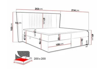 Boisdale Kontinentalseng 200x200 cm - Møbler - Senge - Familieseng