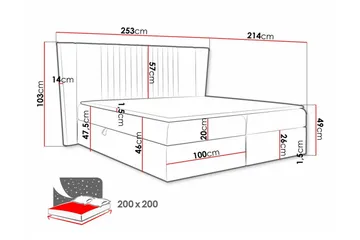 Boisdale Kontinentalseng 200x200 cm - Møbler - Senge - Familieseng