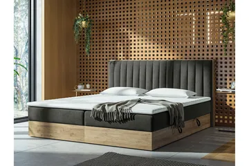 Kontinentalseng HARMONY 160x200 - Grå - Møbler - Senge - Familieseng