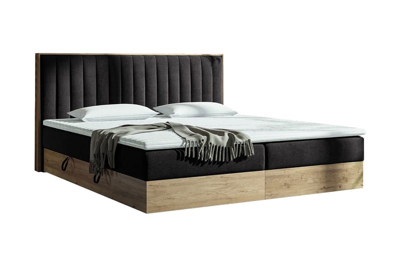 Kontinentalseng HARMONY 160x200 - Sort - Møbler - Senge - Familieseng