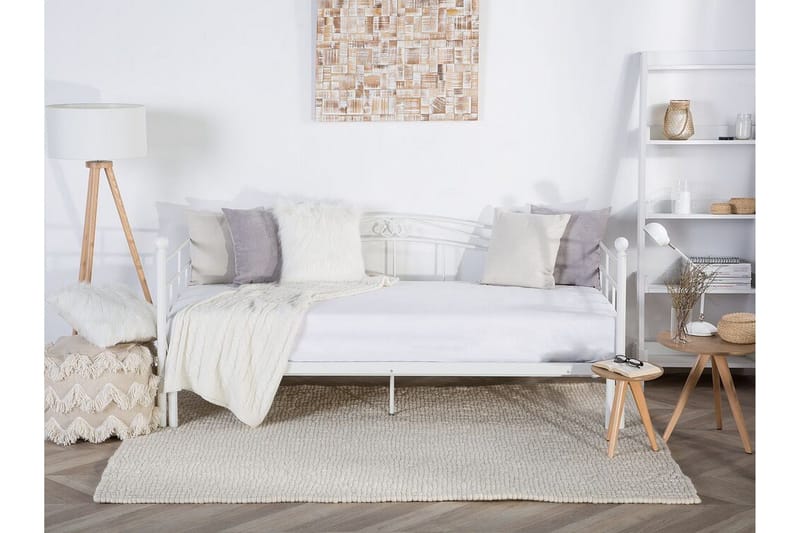 Lutebo Seng 160x200 cm - Hvid - Møbler - Senge - Gæsteseng & ekstraseng - Udtrækkelig seng