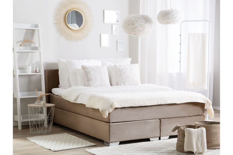 Filipa Sengeramme 180x200 cm - Beige/Sølv - Møbler - Senge - Sengeramme & sengestel