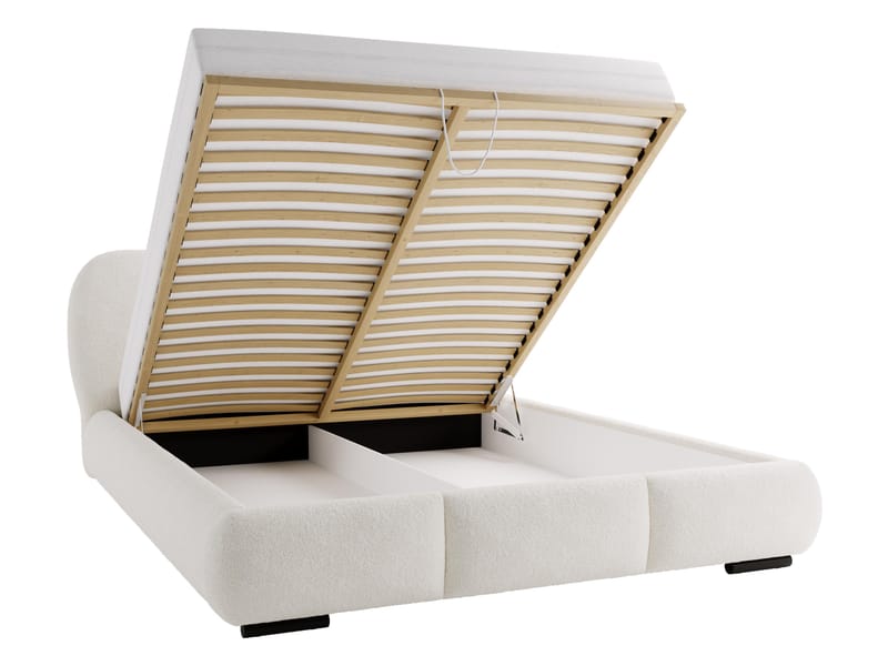 Fito sengeramme med opbevaring 160x200 cm - beige - Møbler - Senge - Sengeramme & sengestel