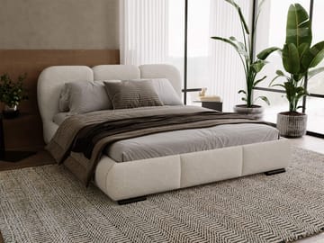 Fito sengeramme med opbevaring 160x200 cm - beige - Møbler - Senge - Sengeramme & sengestel