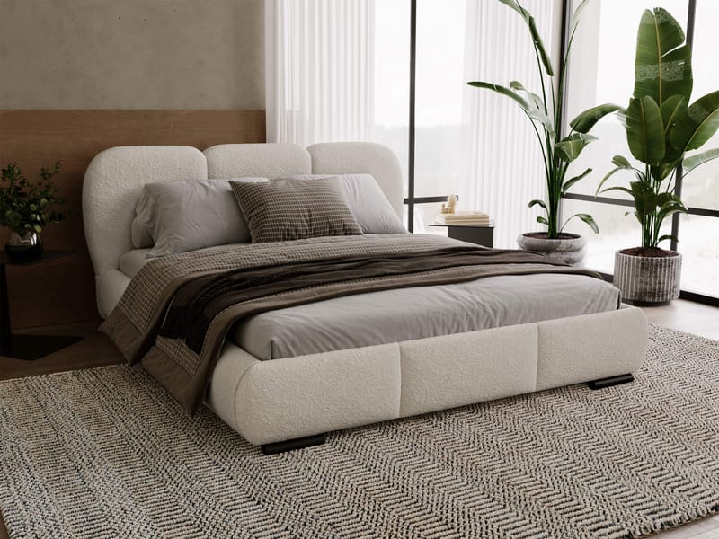 Fito sengeramme med opbevaring 160x200 cm - beige - Møbler - Senge - Sengeramme & sengestel