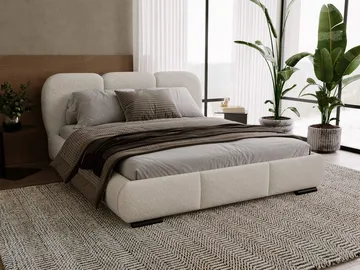 Fito sengeramme med opbevaring 180x200 cm - beige - Møbler - Senge - Sengeramme & sengestel