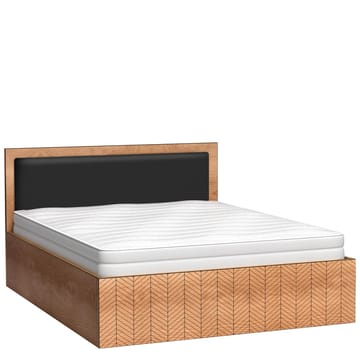 Fonti Sengeramme 160x200 cm med opbevaring og løftefunktion - Brun|sort - Møbler - Senge - Sengeramme & sengestel