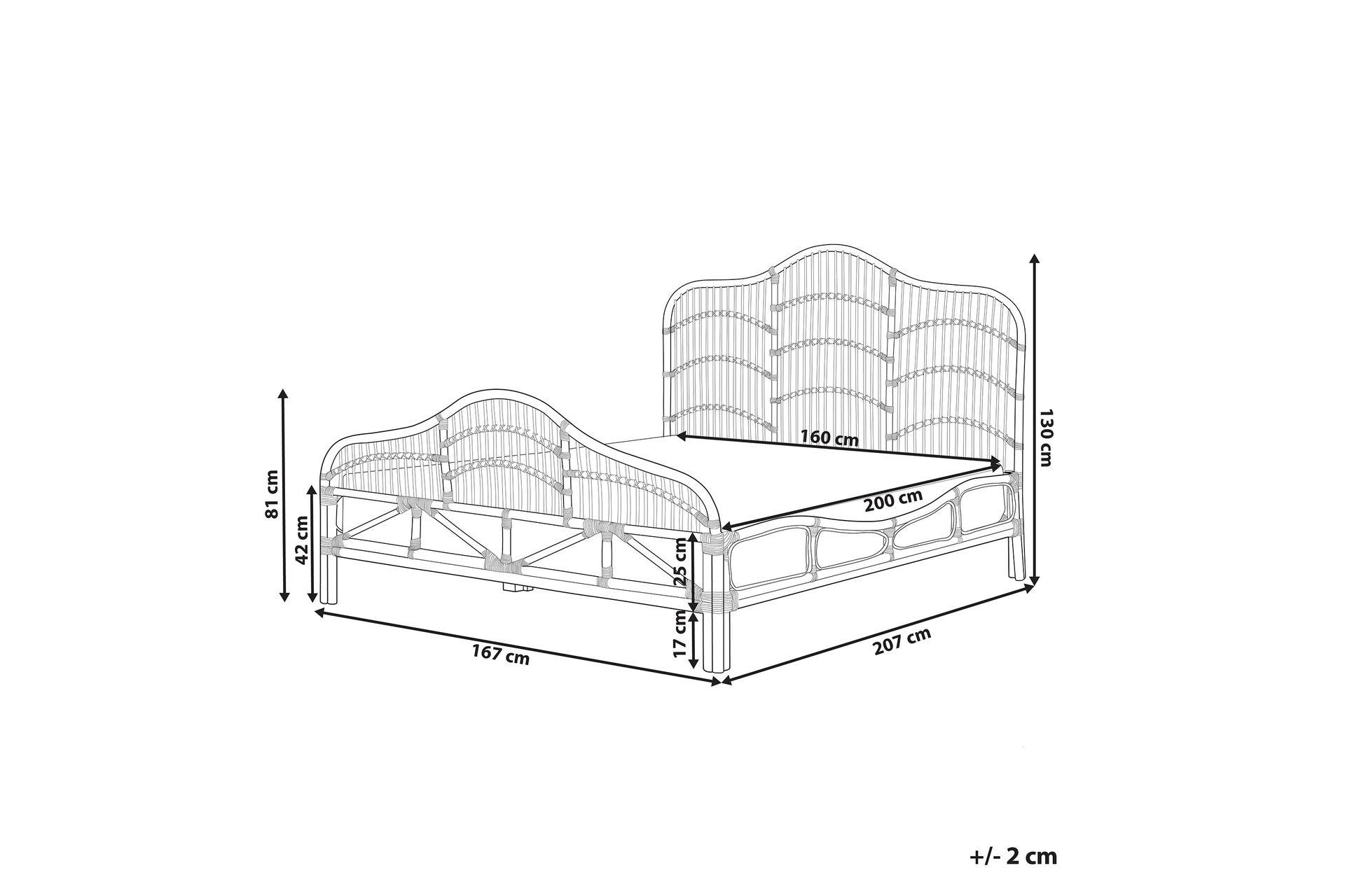 France Sengeramme 160x200 cm - Lyst træ - Møbler - Senge - Sengeramme & sengestel