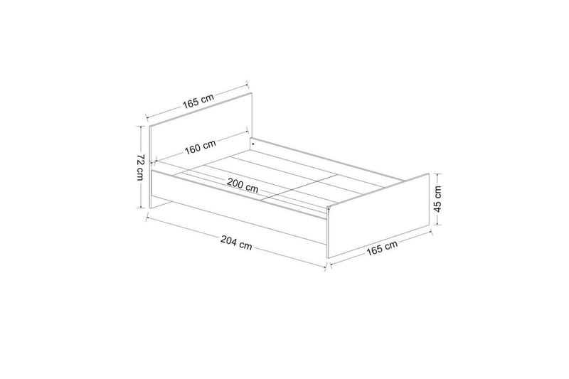 Fruitland Sengestel 160x200 cm - Hvid - Møbler - Senge - Sengeramme & sengestel