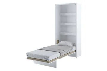Rauk Foldbar Skabseng 101x228 cm - Hvid - Møbler - Senge - Gæsteseng & ekstraseng - Sengeskab