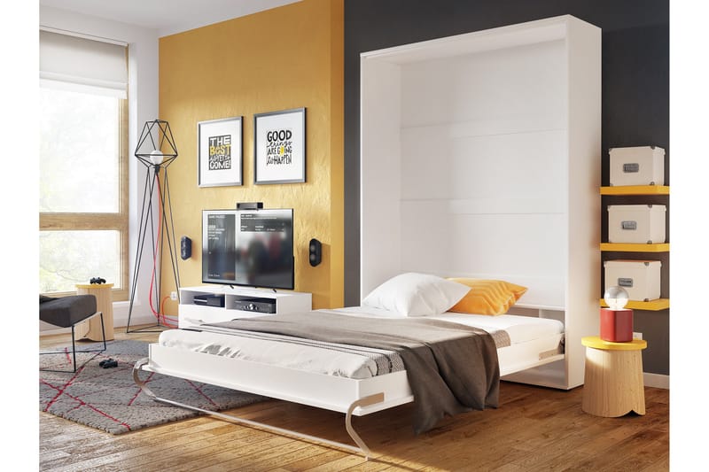 Rauk Sengeskab 152x237 cm - Beige/Brun - Møbler - Senge - Gæsteseng & ekstraseng - Sengeskab