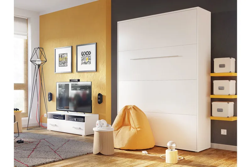 Rauk Sengeskab 152x237 cm - Hvid - Møbler - Senge - Gæsteseng & ekstraseng - Sengeskab