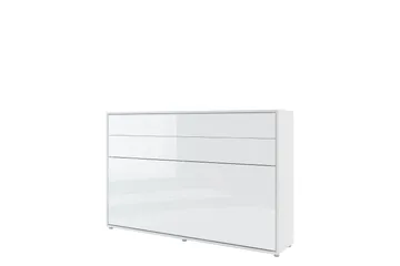 Rauk Skabsseng Foldbar Sengbar 120x200 cm Rektangulær i Malet Træ - Hvid - Møbler - Senge - Gæsteseng & ekstraseng - Sengeskab