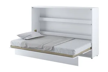 Rauk Skabsseng Foldbar Sengbar 120x200 cm Rektangulær i Malet Træ - Hvid - Møbler - Senge - Gæsteseng & ekstraseng - Sengeskab