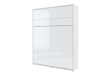 Rauk Skabsseng Foldbar Sengbar 160x200 cm Rektangulær i Malet Træ - Hvid - Møbler - Senge - Gæsteseng & ekstraseng - Sengeskab