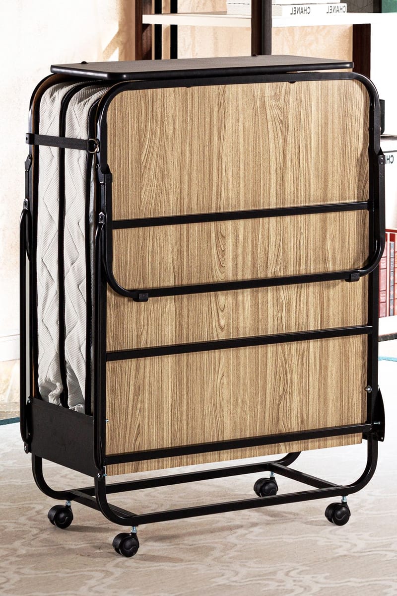 Remina Klapseng 80x190 cm - hvid og sort - Møbler - Senge - Gæsteseng & ekstraseng - Udtrækkelig seng