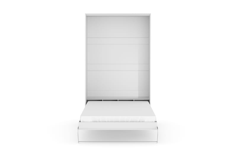 Compact Skabsseng Lodret 120x200Highgloss - Hvid Highgloss - Møbler - Senge - Gæsteseng & ekstraseng - Sengeskab
