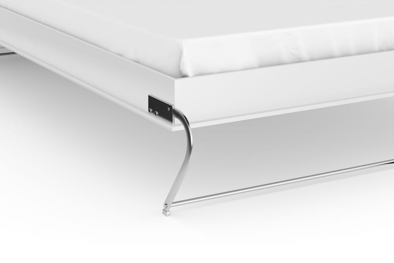 Compact Skabsseng Lodret 120x200Highgloss - Hvid Highgloss - Møbler - Senge - Gæsteseng & ekstraseng - Sengeskab