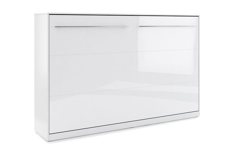 Compact Skabsseng Vandret90x200 - Hvid Highgloss - Sengeskab