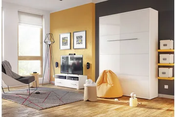 Concept Pro Skabsseng 120x200cm  Hvid - Hvid - Møbler - Senge - Gæsteseng & ekstraseng - Sengeskab