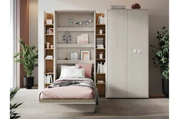 Grianan Sängskåp 90x200 cm beige - Møbler - Senge - Gæsteseng & ekstraseng - Sengeskab