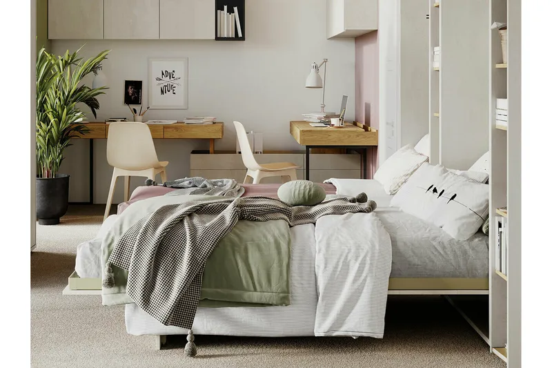 Grianan Sängskåp 90x200 cm beige - Møbler - Senge - Gæsteseng & ekstraseng - Sengeskab