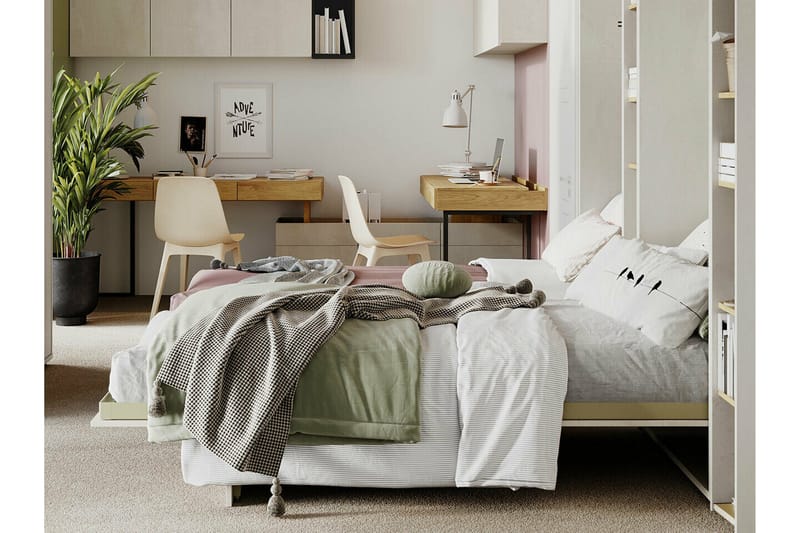 Grianan Sängskåp 90x200 cm beige - Møbler - Senge - Gæsteseng & ekstraseng - Sengeskab