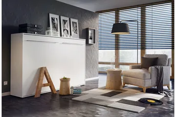 Rauk Sängskåp 140x200 cm Wilson & Wood White High gloss - Møbler - Senge - Gæsteseng & ekstraseng - Sengeskab