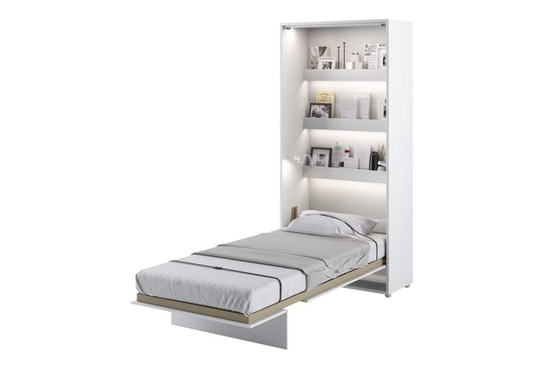 Skabsseng 90x200 cm  Hvid  Bed Concept - Bed Concept - Sengeskab