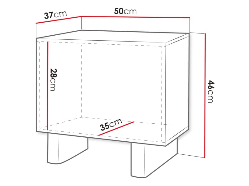 Seylar Sengebord 50 cm - Møbler - Senge - Gæsteseng & ekstraseng - Sengeskab