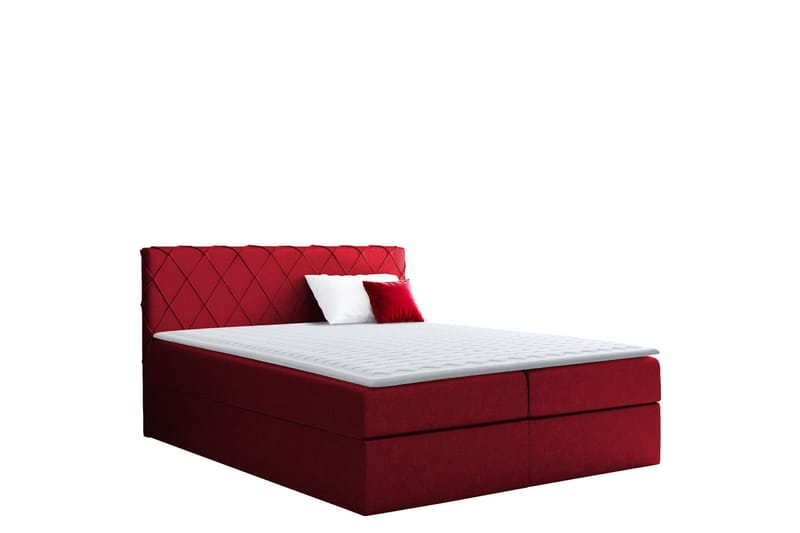 Gabin Sengepakke Kontinentalseng 160x200 cm - Rød - Møbler - Senge - Komplet sengepakke