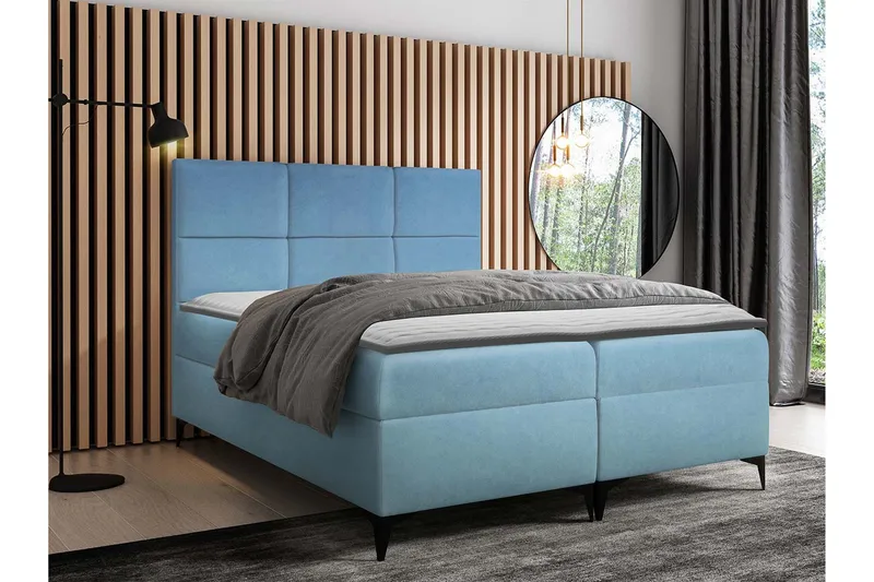 Galtebol Sengpakke Kontinentalseng 140x200 cm - Blå - Møbler - Senge - Komplet sengepakke