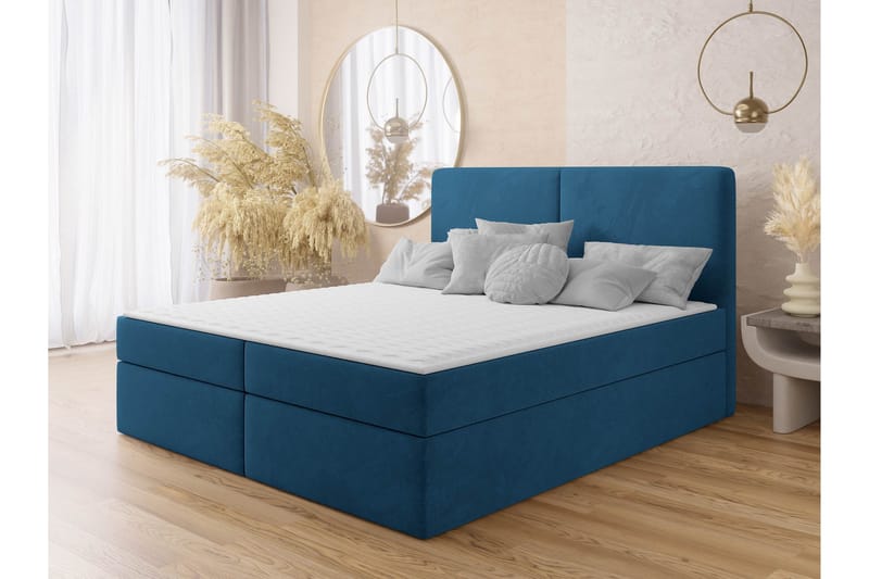 Garris Sengpakke Kontinentalseng 140x200 cm - Blå - Møbler - Senge - Komplet sengepakke
