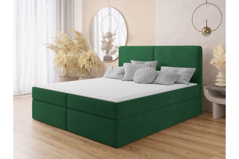 Garris Sengpakke Kontinentalseng 140x200 cm - Grøn - Møbler - Senge - Komplet sengepakke