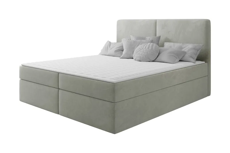 Garris Sengpakke Kontinentalseng 160x200 cm - Lys grå - Møbler - Senge - Komplet sengepakke