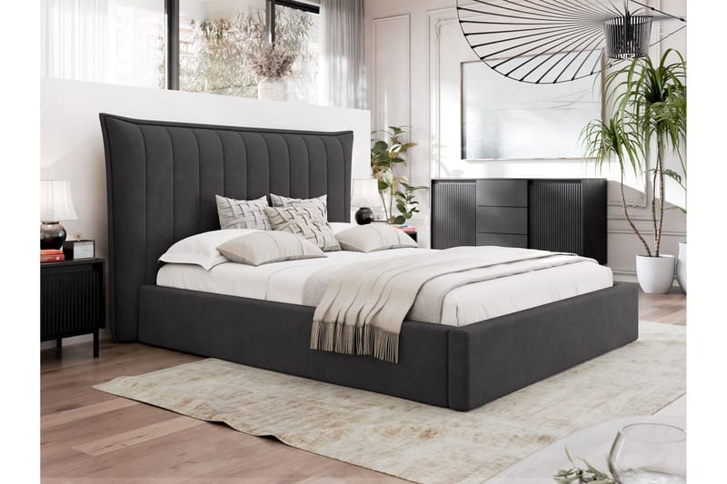 Garson Sengeramme 160x200 cm - Mørk grå - Møbler - Senge - Sengeramme & sengestel