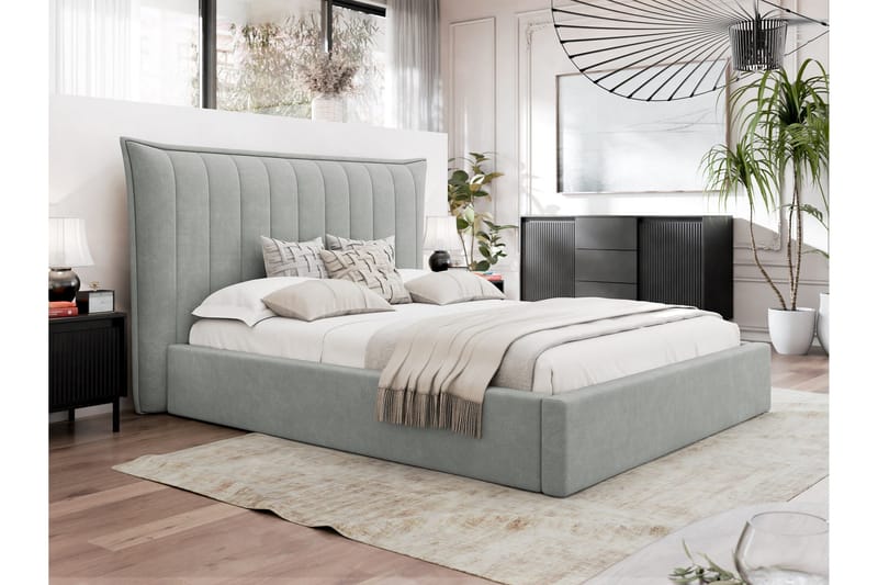 Garson Sengeramme 180x200 cm - Lys grå - Møbler - Senge - Sengeramme & sengestel